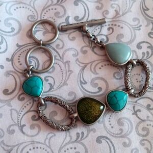 Kenneth Cole Reaction Turquoise Silver Tone Bracelet